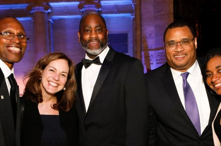 Sharon Greenberger and YMCA executive directors at Harlem YMCA bai event