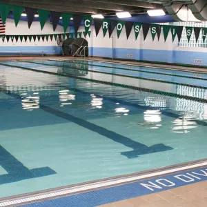 Indoor swimming pool at Cross Island YMCA in Queens