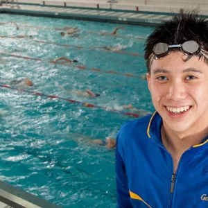 Flushing flyers swimmer at practice